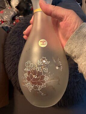 Vintage frosted glass decanter set